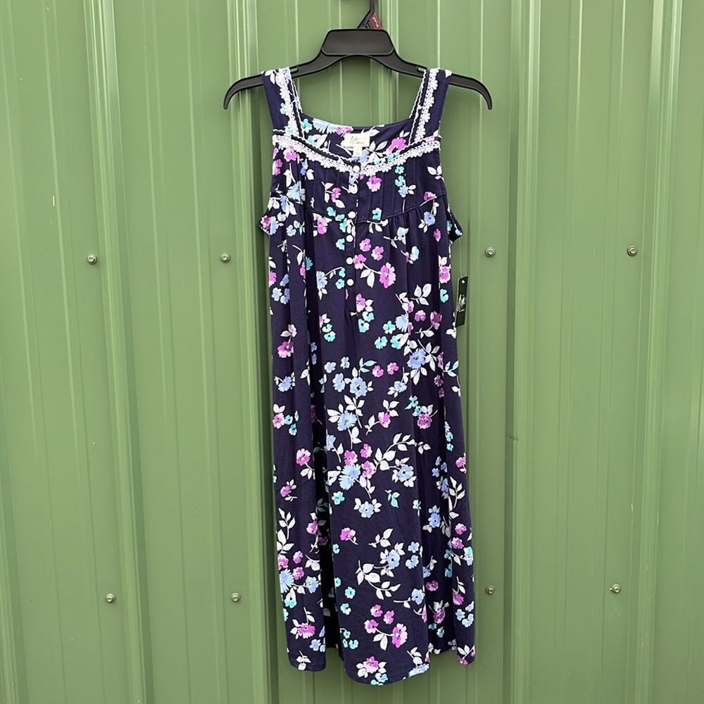 Women's Sleeveless Cotton Nightgown Lounge Pajama Size S